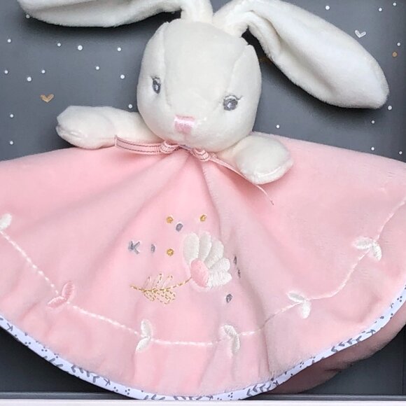 Kaloo Brand New Round Pink Rabbit Doudou /Lovey/Security blanket for Baby 0+ - Picture 4 of 9